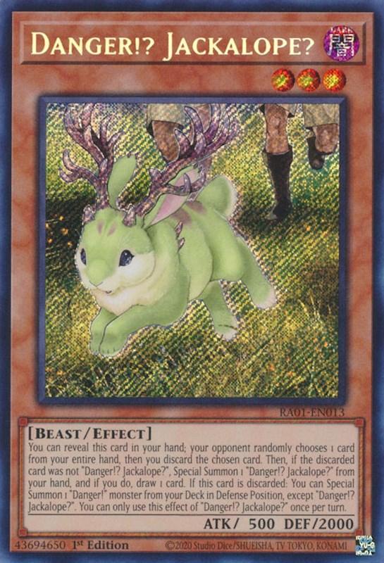 1st Edition, Beast, Dark, Effect Monster, Rarity Collection (25th Anniversary Edition), Secret Rare Danger!? Jackalope? [RA01-EN013] Secret Rare - Trading Card World
