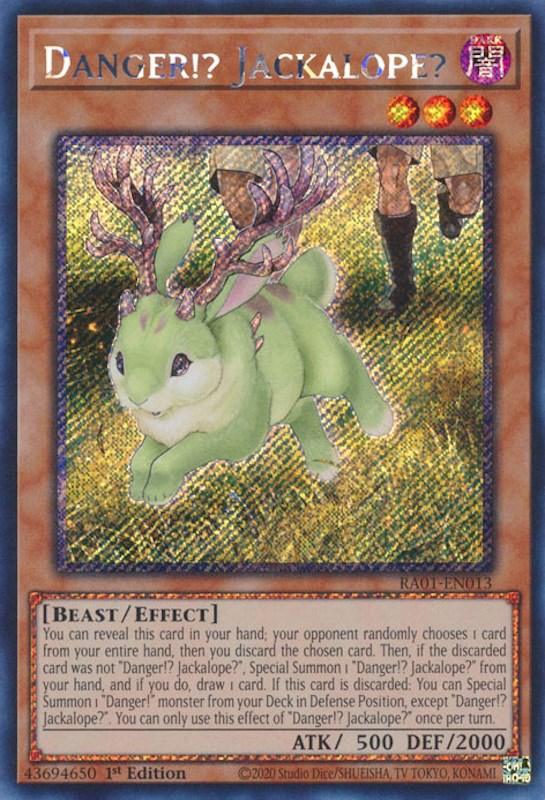 1st Edition, Beast, Dark, Effect Monster, Platinum Secret Rare, Rarity Collection (25th Anniversary Edition) Danger!? Jackalope? [RA01-EN013] Platinum Secret Rare - Trading Card World