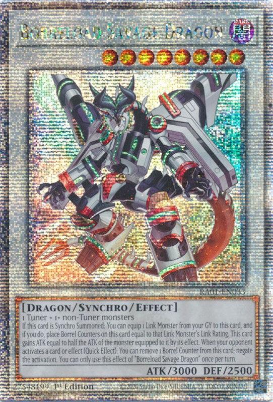 1st Edition, Dark, Dragon, Quarter Century Secret Rare, Rarity Collection (25th Anniversary Edition), Synchro/Effect Monster Borreload Savage Dragon [RA01-EN033] Quarter Century Secret Rare - Trading Card World