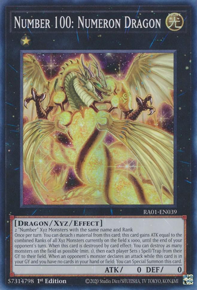 1st Edition, Dragon, Light, Rarity Collection (25th Anniversary Edition), Super Rare, Xyz/Effect Monster Number 100: Numeron Dragon [RA01-EN039] Super Rare - Trading Card World