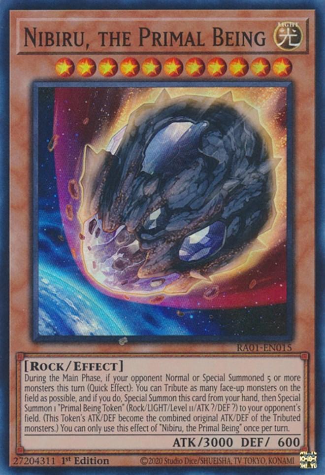 1st Edition, Effect Monster, Light, Rarity Collection (25th Anniversary Edition), Rock, Super Rare Nibiru, the Primal Being [RA01-EN015] Super Rare - Trading Card World