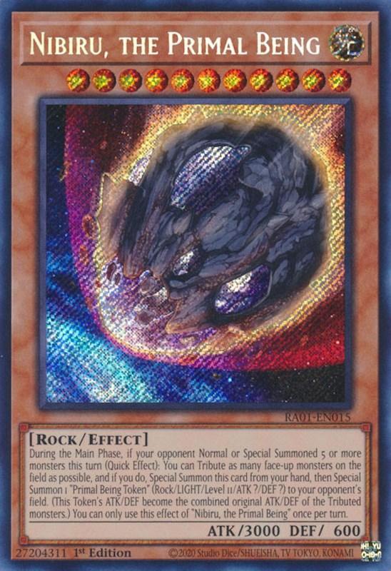1st Edition, Effect Monster, Light, Rarity Collection (25th Anniversary Edition), Rock, Secret Rare Nibiru, the Primal Being [RA01-EN015] Secret Rare - Trading Card World
