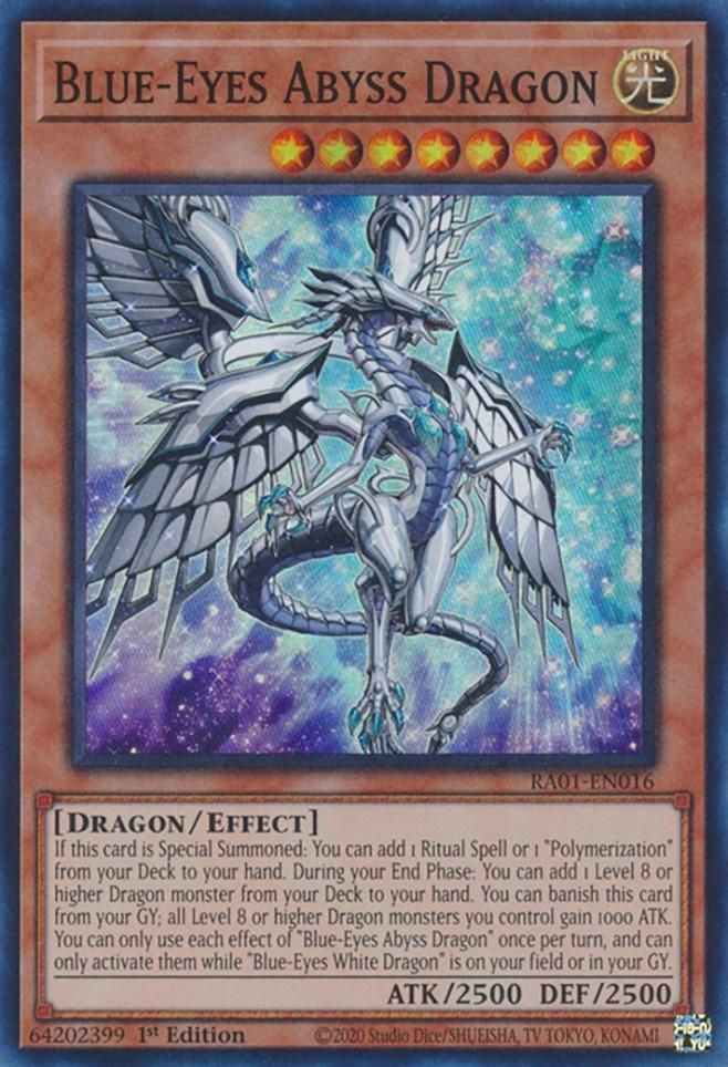 1st Edition, Dragon, Effect Monster, Light, Rarity Collection (25th Anniversary Edition), Super Rare Blue-Eyes Abyss Dragon [RA01-EN016] Super Rare - Trading Card World
