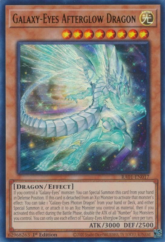 1st Edition, Dragon, Effect Monster, Light, Rarity Collection (25th Anniversary Edition), Ultra Rare Galaxy-Eyes Afterglow Dragon [RA01-EN017] Ultra Rare - Trading Card World