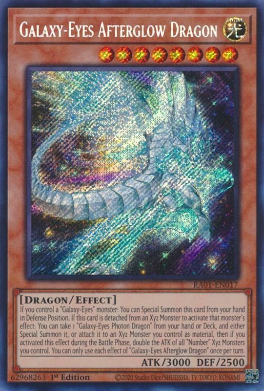 1st Edition, Dragon, Effect Monster, Light, Rarity Collection (25th Anniversary Edition), Secret Rare Galaxy-Eyes Afterglow Dragon [RA01-EN017] Secret Rare - Trading Card World