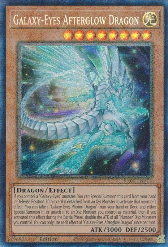 1st Edition, Dragon, Effect Monster, Light, Prismatic Collector's Rare, Rarity Collection (25th Anniversary Edition) Galaxy-Eyes Afterglow Dragon [RA01-EN017] Prismatic Collector's Rare - Trading Card World