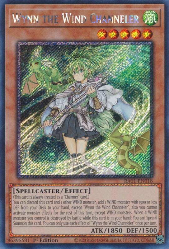 1st Edition, Effect Monster, Platinum Secret Rare, Rarity Collection (25th Anniversary Edition), Spellcaster, Wind Wynn the Wind Channeler [RA01-EN018] Platinum Secret Rare - Trading Card World