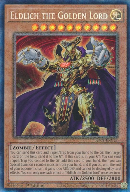 1st Edition, Effect Monster, Light, Prismatic Collector's Rare, Rarity Collection (25th Anniversary Edition), Zombie Eldlich the Golden Lord [RA01-EN019] Prismatic Collector's Rare - Trading Card World