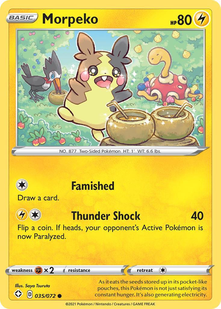 035, Common, Fighting[×2], Lightning, Normal, Reverse Holofoil, Sword & Shield: Shining Fates Morpeko (035/072) [Sword & Shield: Shining Fates] - Trading Card World