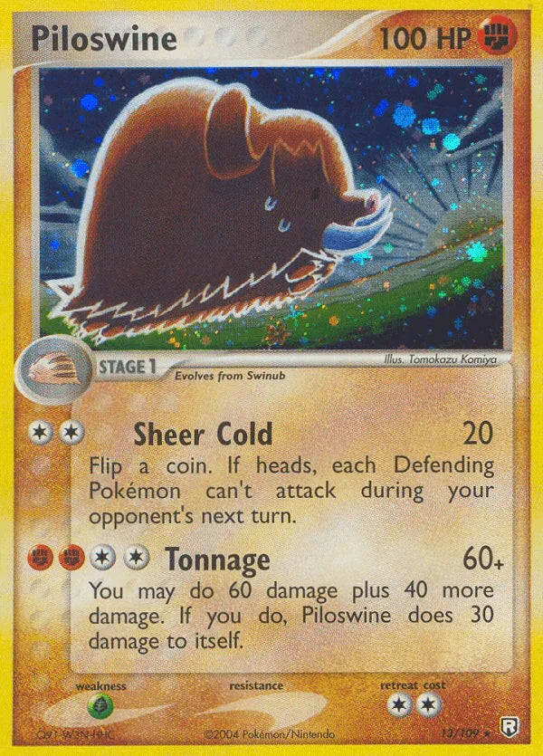 13, EX: Team Rocket Returns, Fighting, Grass[×2], Holo Rare, Holofoil Piloswine (13/109) [EX: Team Rocket Returns] - Trading Card World