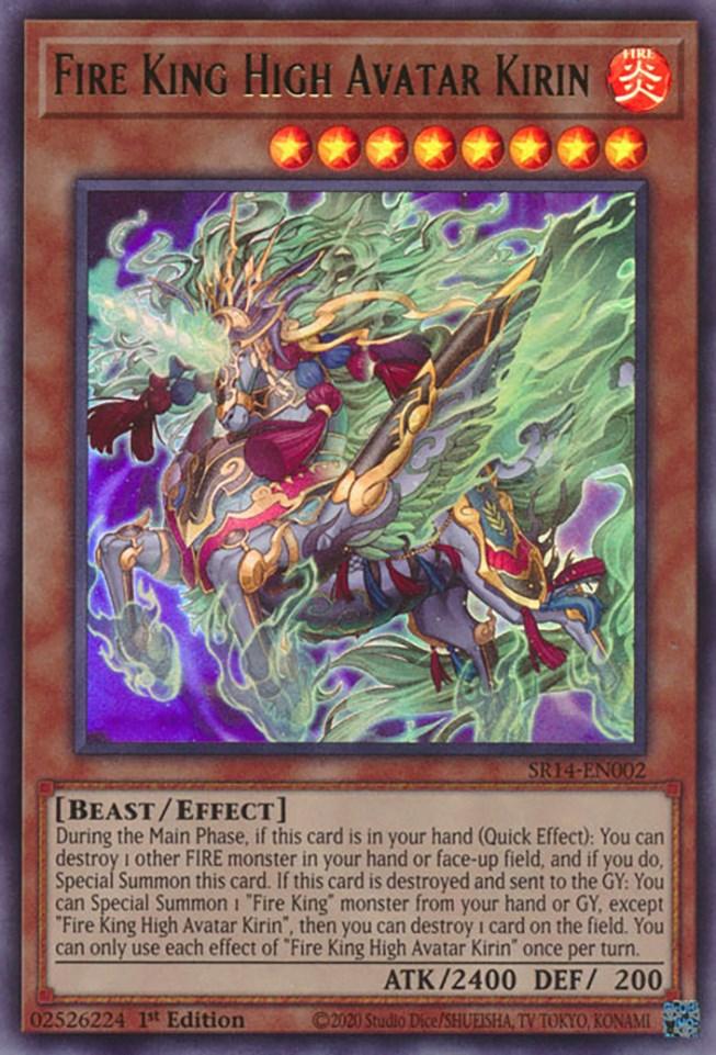 1st Edition, Beast, Effect Monster, Fire, Structure Deck: Fire Kings, Ultra Rare Fire King High Avatar Kirin [SR14-EN002] Ultra Rare - Trading Card World