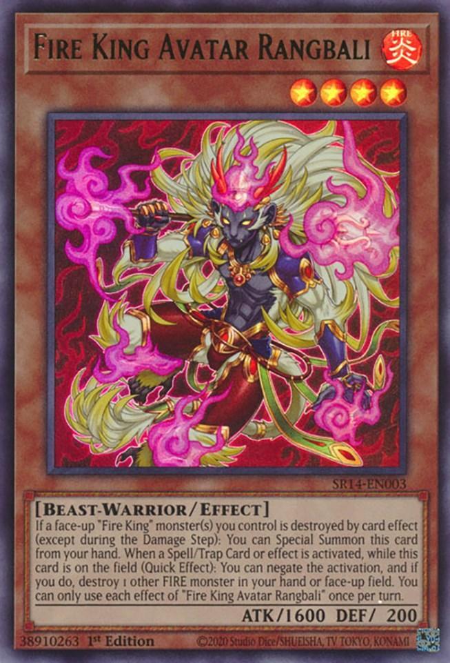 1st Edition, Beast-Warrior, Effect Monster, Fire, Structure Deck: Fire Kings, Ultra Rare Fire King Avatar Rangbali [SR14-EN003] Ultra Rare - Trading Card World