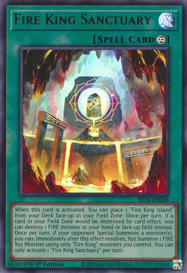 1st Edition, Continuous Spell, Spell, Structure Deck: Fire Kings, Ultra Rare Fire King Sanctuary [SR14-EN024] Ultra Rare - Trading Card World
