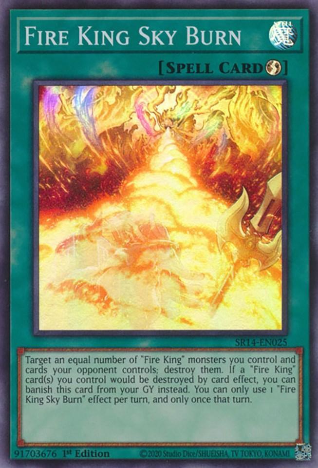 1st Edition, Quick-Play Spell, Spell, Structure Deck: Fire Kings, Super Rare Fire King Sky Burn [SR14-EN025] Super Rare - Trading Card World