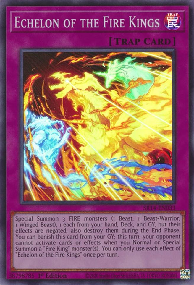 1st Edition, Normal Trap, Spell, Structure Deck: Fire Kings, Super Rare Echelon of the Fire Kings [SR14-EN033] Super Rare - Trading Card World