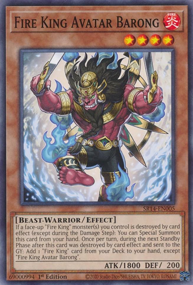 1st Edition, Beast-Warrior, Common, Effect Monster, Fire, Structure Deck: Fire Kings Fire King Avatar Barong [SR14-EN005] Common - Trading Card World