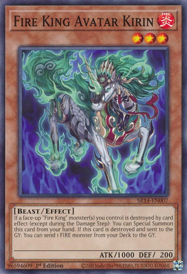 1st Edition, Beast, Common, Effect Monster, Fire, Structure Deck: Fire Kings Fire King Avatar Kirin [SR14-EN007] Common - Trading Card World