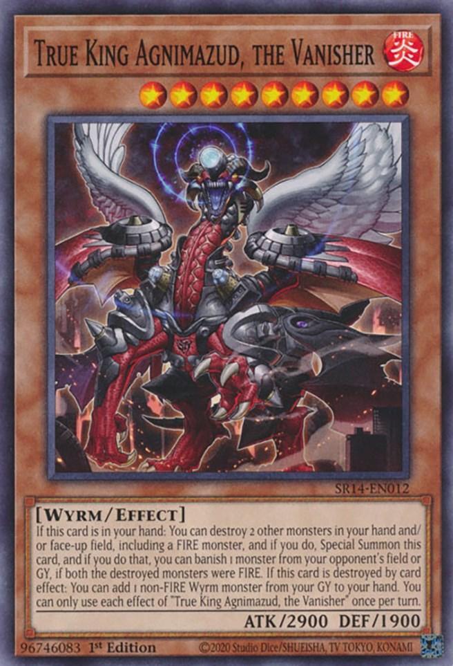 1st Edition, Common, Effect Monster, Fire, Structure Deck: Fire Kings, Wyrm True King Agnimazud, the Vanisher [SR14-EN012] Common - Trading Card World