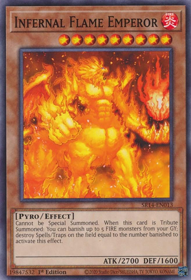1st Edition, Common, Effect Monster, Fire, Pyro, Structure Deck: Fire Kings Infernal Flame Emperor [SR14-EN013] Common - Trading Card World