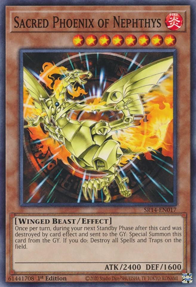 1st Edition, Common, Effect Monster, Fire, Structure Deck: Fire Kings, Winged Beast Sacred Phoenix of Nephthys [SR14-EN017] Common - Trading Card World