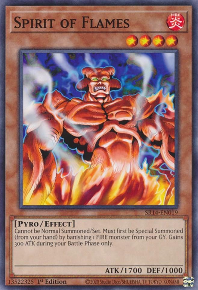 1st Edition, Common, Effect Monster, Fire, Pyro, Structure Deck: Fire Kings Spirit of Flames [SR14-EN019] Common - Trading Card World