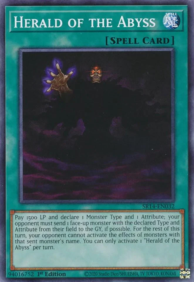 1st Edition, Common, Normal Spell, Spell, Structure Deck: Fire Kings Herald of the Abyss [SR14-EN032] Common - Trading Card World