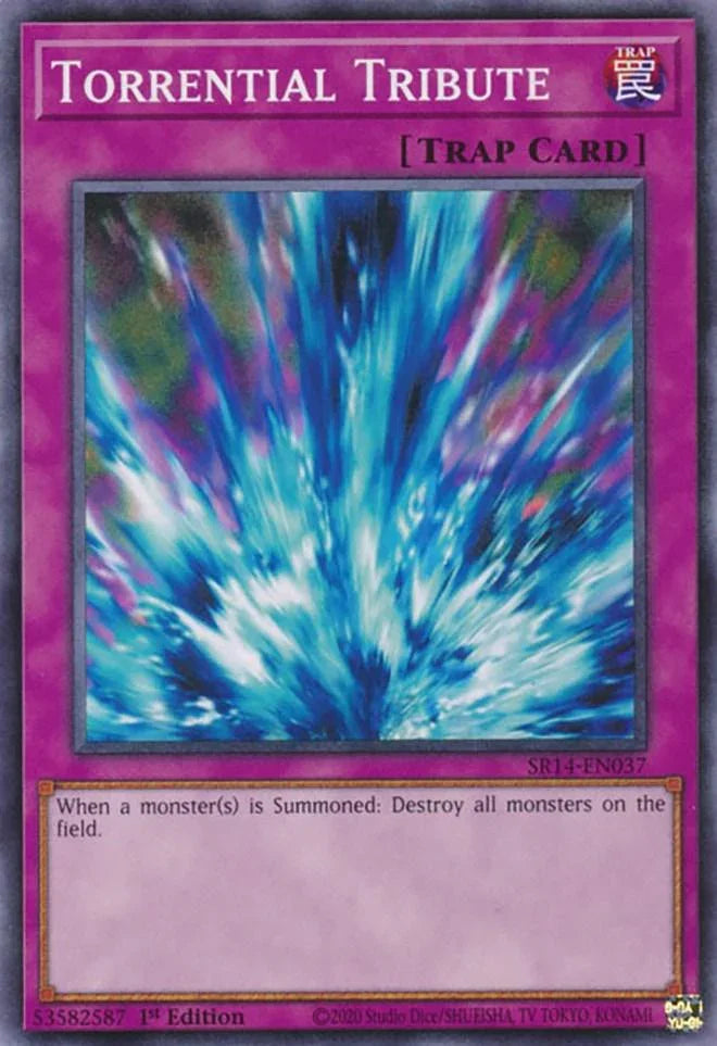 1st Edition, Common, Normal Trap, Structure Deck: Fire Kings, Trap Torrential Tribute [SR14-EN037] Common - Trading Card World