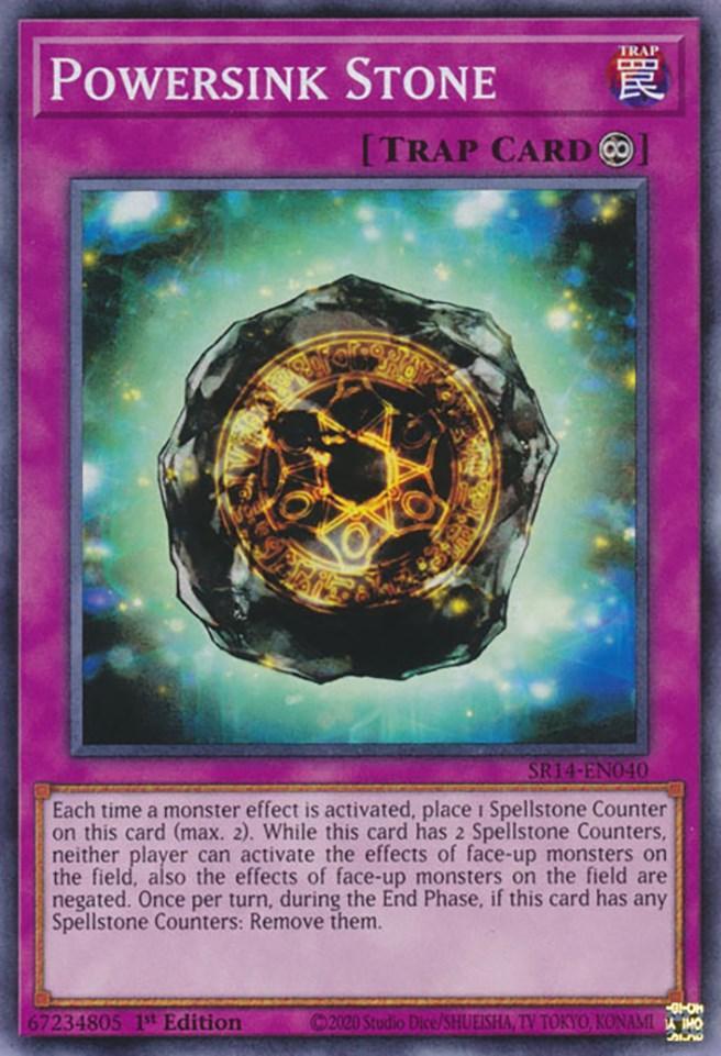 1st Edition, Common, Continuous Trap, Structure Deck: Fire Kings, Trap Powersink Stone [SR14-EN040] Common - Trading Card World