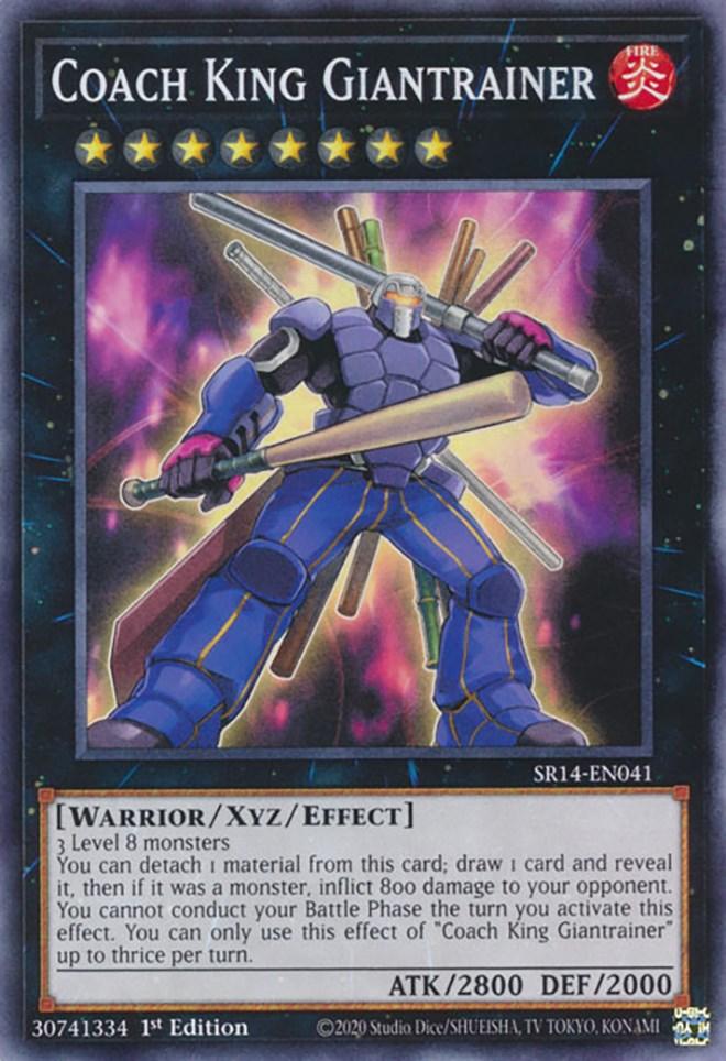 1st Edition, Common, Effect Xyz Monster, Fire, Structure Deck: Fire Kings, Warrior Coach King Giantrainer [SR14-EN041] Common - Trading Card World