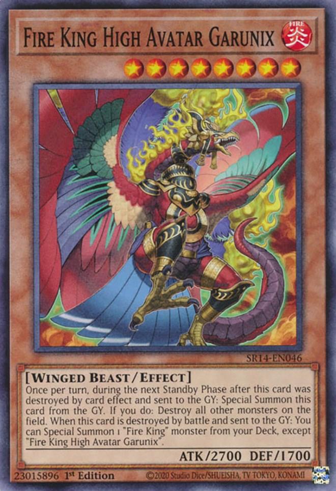 1st Edition, Common, Effect Monster, Fire, Structure Deck: Fire Kings, Winged Beast Fire King High Avatar Garunix [SR14-EN046] Common - Trading Card World