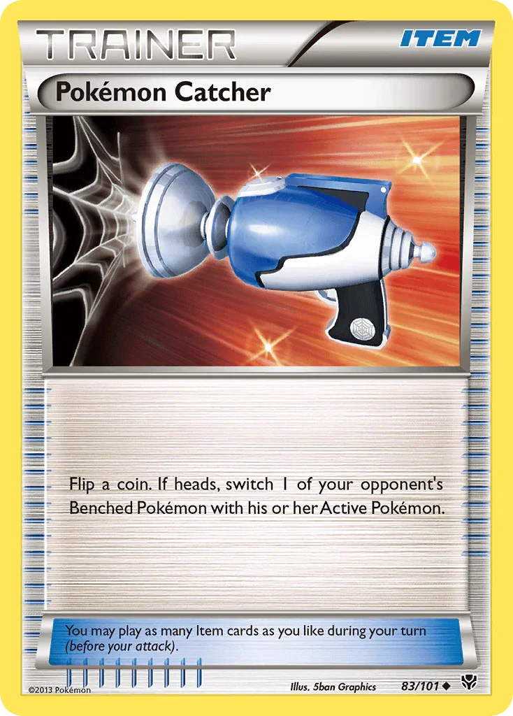 83, Black & White: Plasma Blast, Item, Normal, Reverse Holofoil, Uncommon Pokemon Catcher (83/101) [Black & White: Plasma Blast] - Trading Card World