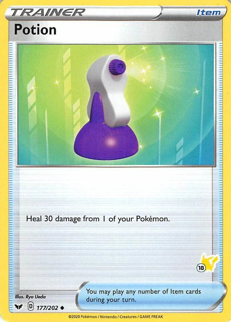 177, Battle Academy 2022, Item, Normal, Uncommon Potion (177/202) (Pikachu Stamp #18) [Battle Academy 2022] - Trading Card World