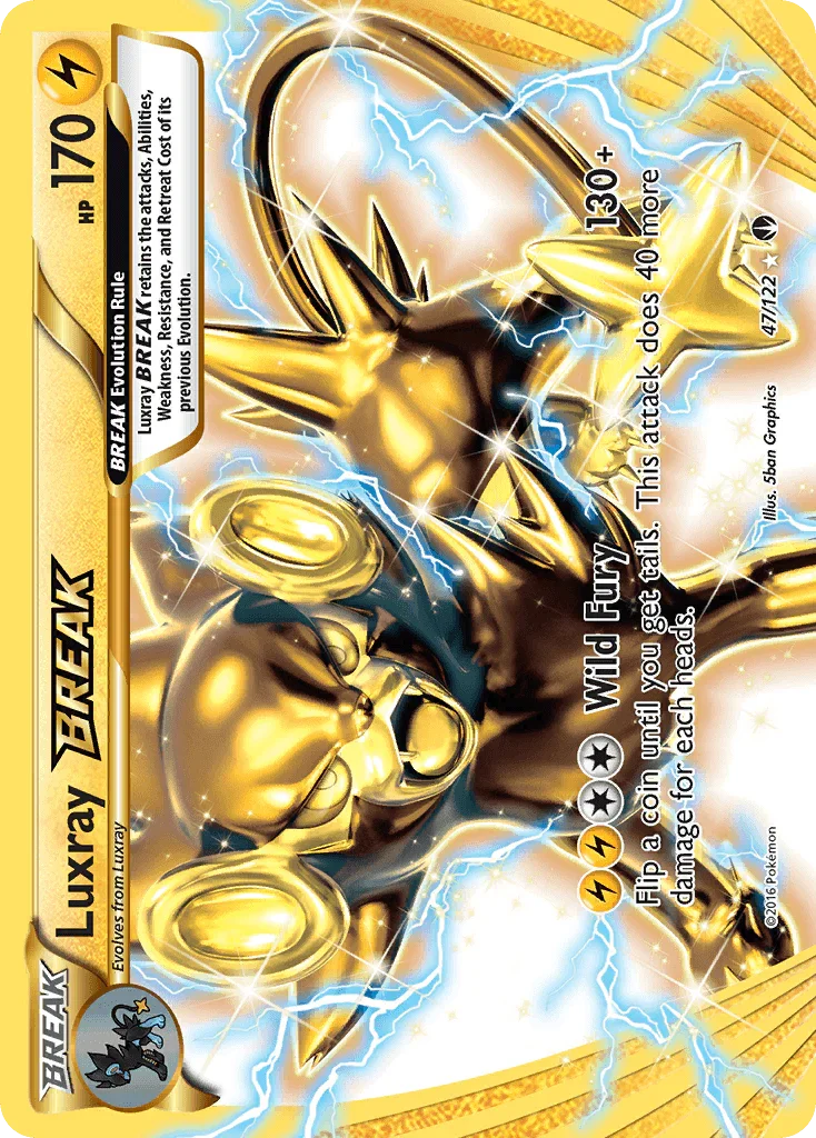 47, Holofoil, Lightning, Ultra Rare, XY: BREAKpoint Luxray BREAK (47/122) [XY: BREAKpoint] - Trading Card World