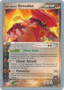 Darkness, Fighting, Grass[×2], Holo Rare, Normal, World Championships 2004 Team Magma's Groudon (9/95) (Magma Spirit - Tsuguyoshi Yamato) [World Championships 2004] - Trading Card World