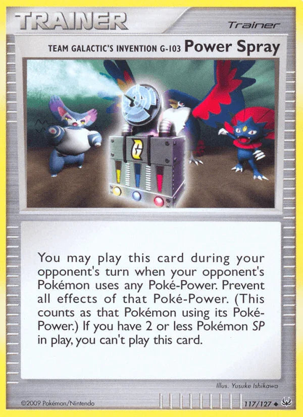 117, Item, Normal, Platinum: Base Set, Reverse Holofoil, Uncommon Team Galactic's Invention G-103 Power Spray (117/127) [Platinum: Base Set] - Trading Card World