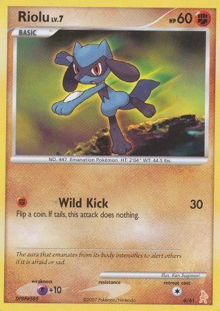 Diamond & Pearl: Trainer Kit - Lucario, Fighting, Normal, Promo, Psychic[+10] Riolu (6/61) [Diamond & Pearl: Trainer Kit - Lucario] - Trading Card World