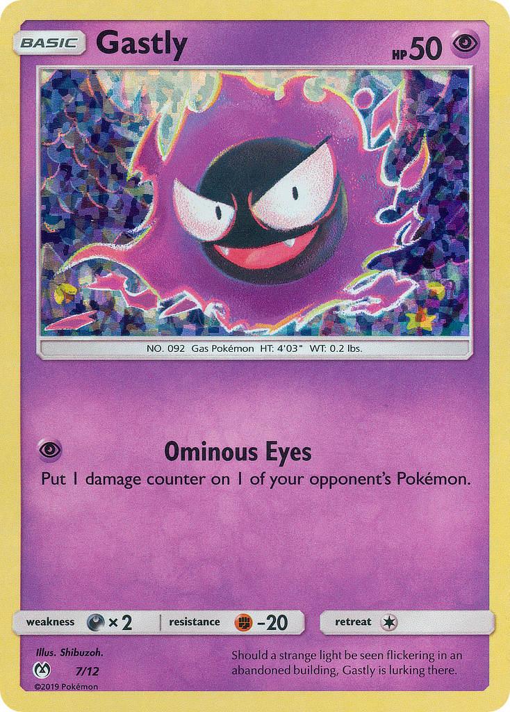 Darkness[×2], Fighting[-20], Gastly, Holofoil, McDonald's Promos: 2019 Collection, Promo Gastly (7/12) [McDonald's Promos: 2019 Collection] - Trading Card World