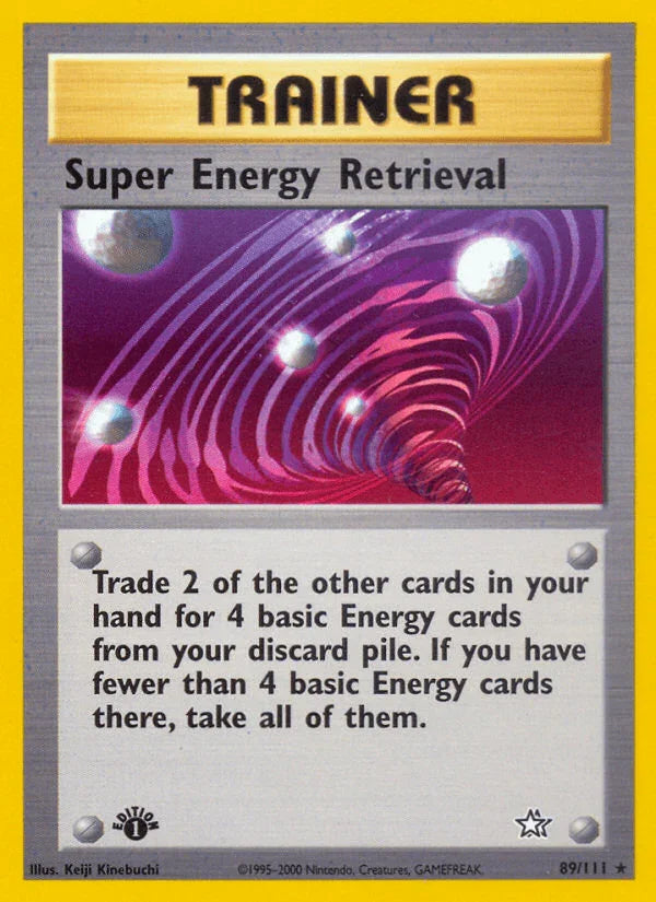 1st Edition Normal, 89, Neo Genesis 1st Edition, Rare, Trainer Super Energy Retrieval (89/111) [Neo Genesis 1st Edition] - Trading Card World