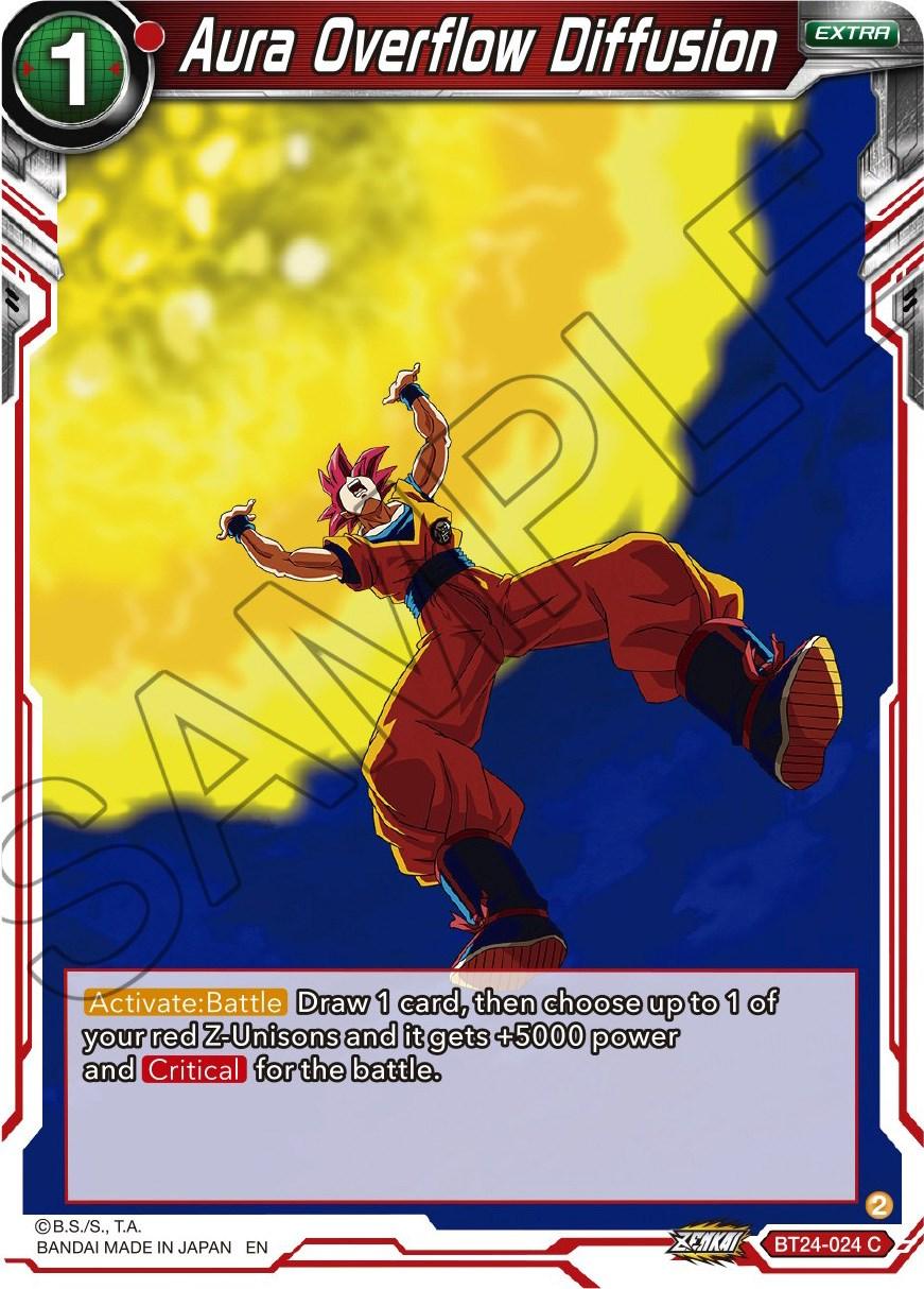 Beyond Generations, BT24-024, Common, Extra, Normal, Parallel Foil, Red Aura Overflow Diffusion (BT24-024) [Beyond Generations] - Trading Card World