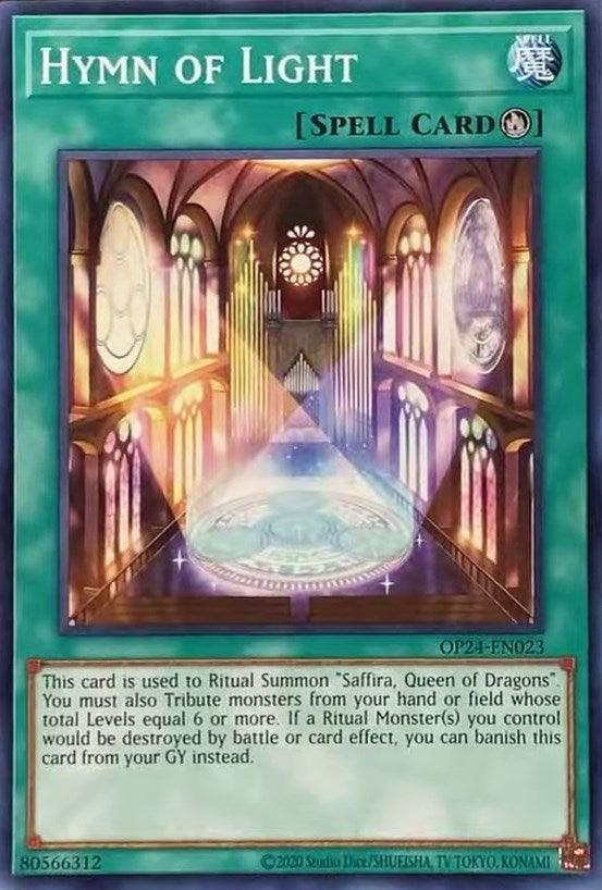 Common, OTS Tournament Pack 24, Ritual Spell, Spell, Unlimited Hymn of Light [OP24-EN023] Common - Trading Card World