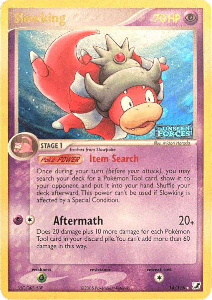 14, EX: Unseen Forces, Grass[×2], Holo Rare, Psychic, Reverse Holofoil Slowking (14/115) (Stamped) [EX: Unseen Forces] - Trading Card World