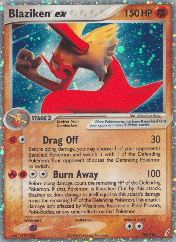 90, EX: Crystal Guardians, Fighting, Holofoil, Psychic[×2], Ultra Rare Blaziken ex (90/100) [EX: Crystal Guardians] - Trading Card World