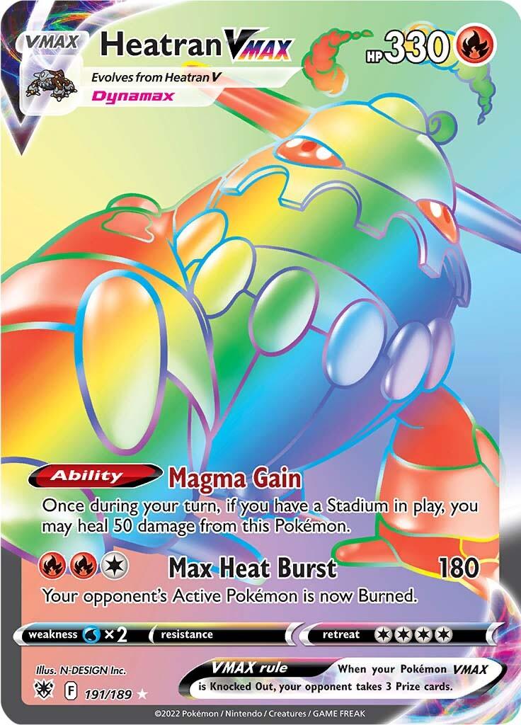 191, Fire, Holofoil, Secret Rare, Sword & Shield: Astral Radiance, Water [x2] Heatran VMAX (191/189) [Sword & Shield: Astral Radiance] - Trading Card World