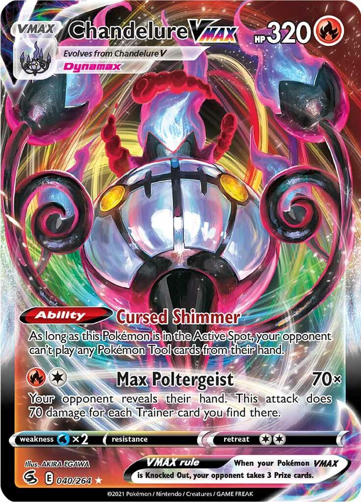 040, Fire, Holofoil, Sword & Shield: Fusion Strike, Ultra Rare, Water [x2] Chandelure VMAX (040/264) [Sword & Shield: Fusion Strike] - Trading Card World