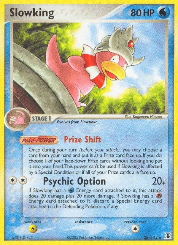28, EX: Delta Species, Lightning[×2], Normal, Rare, Water Slowking (28/113) [EX: Delta Species] - Trading Card World