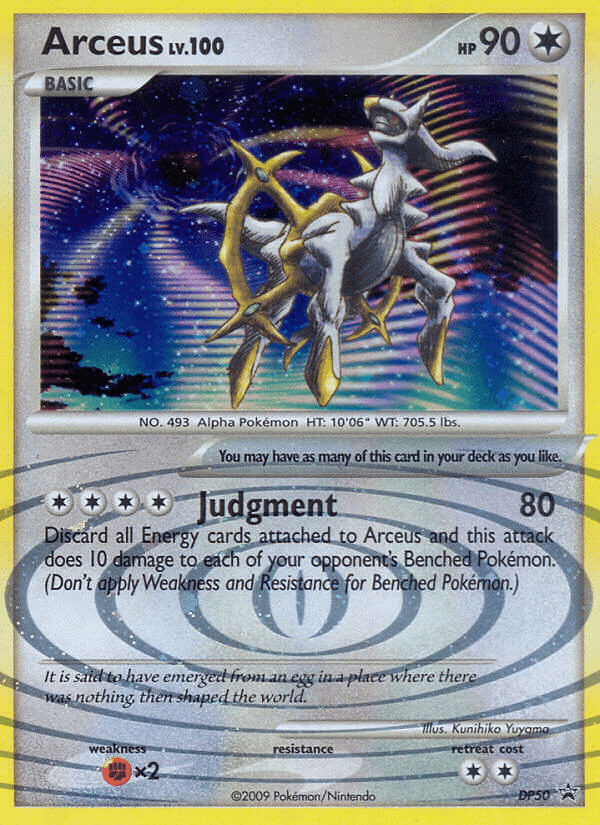 Black Star Promo, Colorless, Diamond & Pearl: Black Star Promos, DP50, Fighting[×2], Holofoil Arceus (DP50) [Diamond & Pearl: Black Star Promos] - Trading Card World