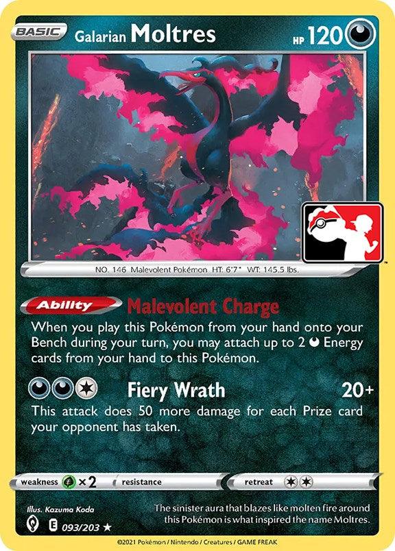 093, Darkness, Grass [x2], Holo Rare, Normal, Prize Pack Series One Galarian Moltres (093/203) [Prize Pack Series One] - Trading Card World