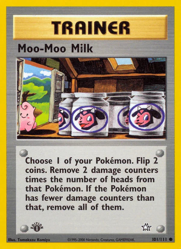 1st Edition Normal, Common, Neo Genesis 1st Edition, Trainer Moo-Moo Milk (101/111) [Neo Genesis 1st Edition] - Trading Card World