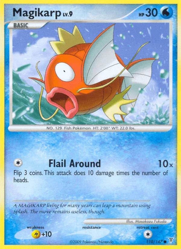 110, Common, Lightning[+10], Normal, Platinum: Supreme Victors, Reverse Holofoil, Water Magikarp (110/147) [Platinum: Supreme Victors] - Trading Card World
