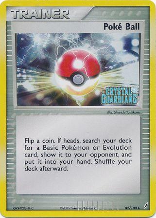 82, EX: Crystal Guardians, Item, Reverse Holofoil, Uncommon Poke Ball (82/100) (Stamped) [EX: Crystal Guardians] - Trading Card World